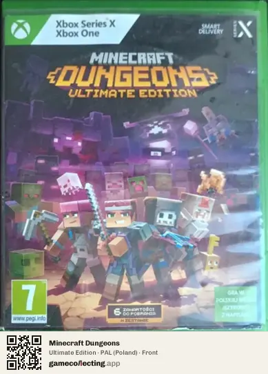 Minecraft Dungeons Xbox Series X, Poland box front