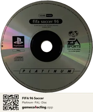 FIFA 96 Soccer PlayStation, PAL disc