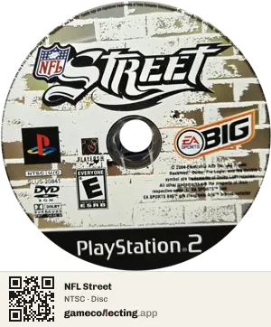 NFL Street PlayStation 2, NTSC disc
