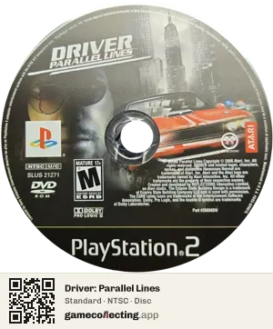 Driver: Parallel Lines PlayStation 2, NTSC disc