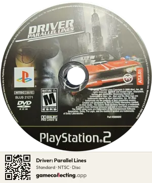 Driver: Parallel Lines PlayStation 2, NTSC disc