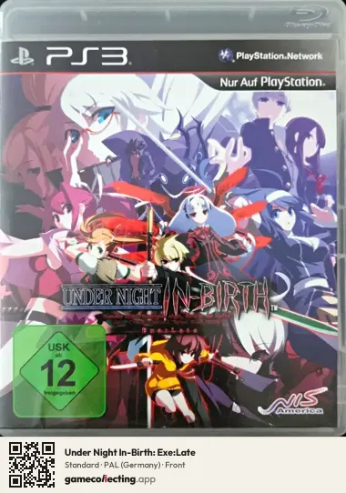 Under Night In-Birth: Exe:Late PlayStation 3, Germany box front