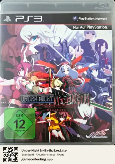 Under Night In-Birth: Exe:Late PlayStation 3, Germany box front
