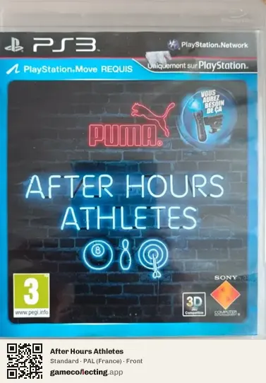 After Hours Athletes PlayStation 3, France box front