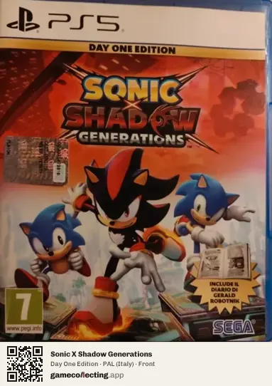 Sonic X Shadow Generations PlayStation 5, Italy box front