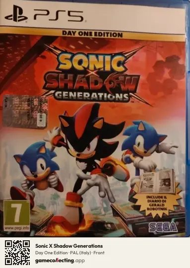 Sonic X Shadow Generations PlayStation 5, Italy box front