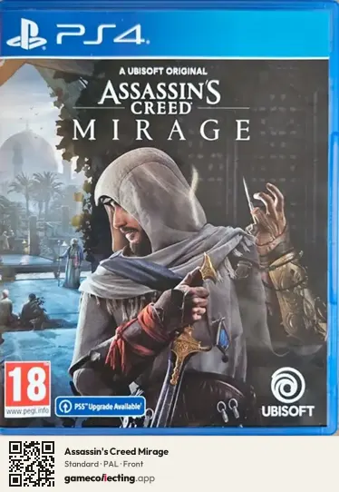 Assassin's Creed Mirage PlayStation 4, PAL box front