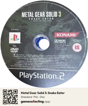 Metal Gear Solid 3: Snake Eater PlayStation 2, PAL disc