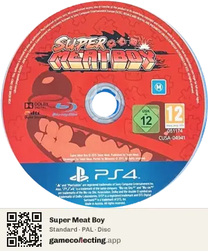 Super Meat Boy PlayStation 4, PAL disc