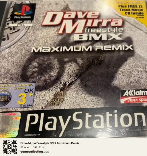 Dave Mirra Freestyle BMX Maximum Remix PlayStation, PAL box front