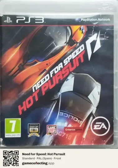 Need for Speed: Hot Pursuit PlayStation 3, Spain box front
