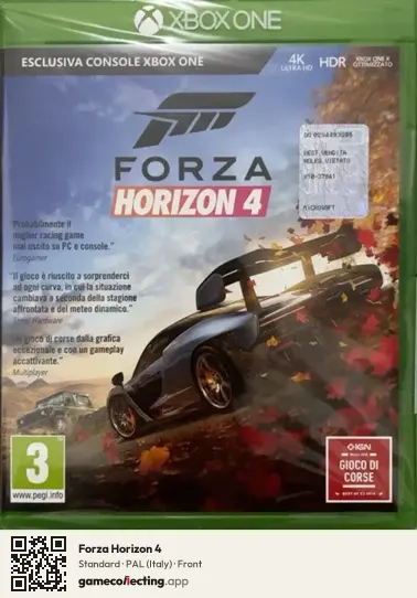 Forza Horizon 4 Xbox One, Italy box front