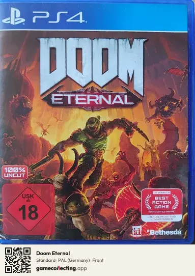 Doom Eternal PlayStation 4, Germany box front