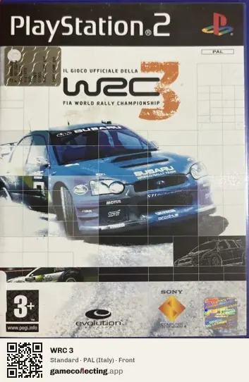 WRC 3 PlayStation 2, Italy box front