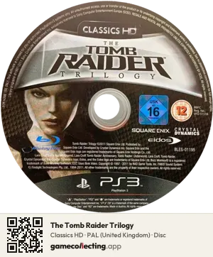 The Tomb Raider Trilogy PlayStation 3, PAL disc