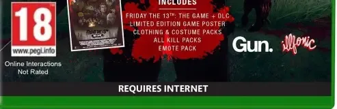 Friday the 13th: The Game, the PEGI square on its front