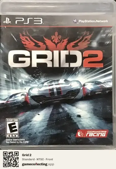 Grid 2 PlayStation 3, NTSC box front