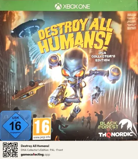 Destroy All Humans! Xbox One, PAL box front