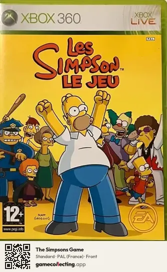 The Simpsons Game Xbox 360, France box front