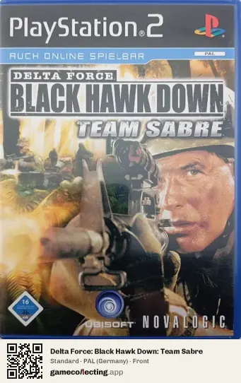 Delta Force: Black Hawk Down: Team Sabre PlayStation 2, Germany box front
