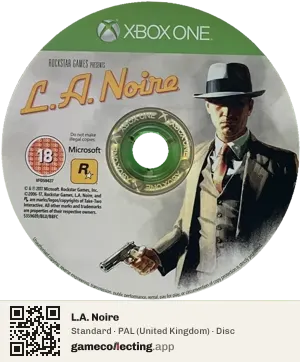 L.A. Noire Xbox One, PAL disc
