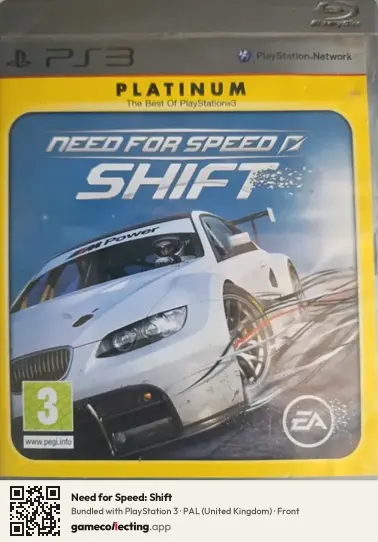 Need for Speed: Shift PlayStation 3, United Kingdom box front